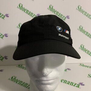 PUMA Hat BMW M Motorsport Heritage Cap Black White Adjustable Strap One Size